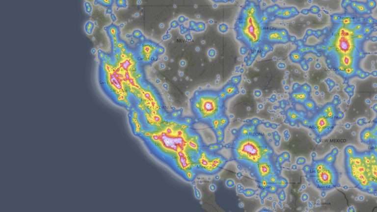 California Light Pollution Map 768x432 