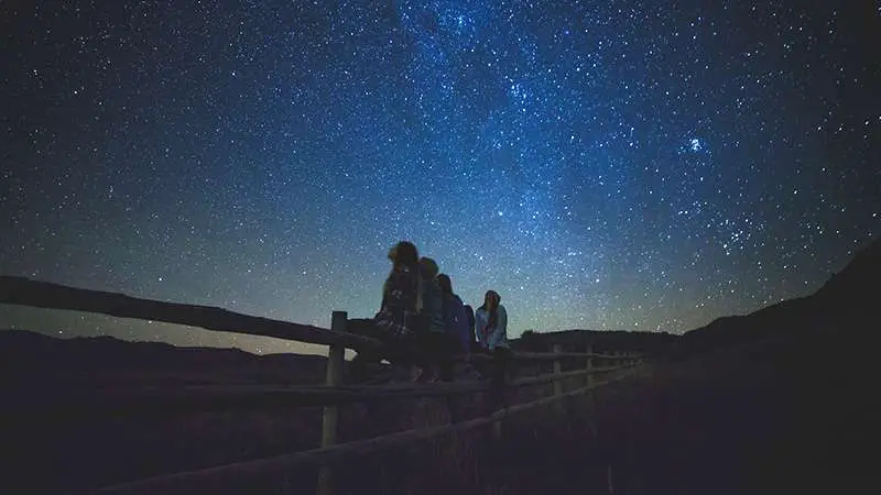 stargazing on a fence