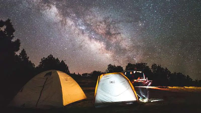 stargazing with two tents