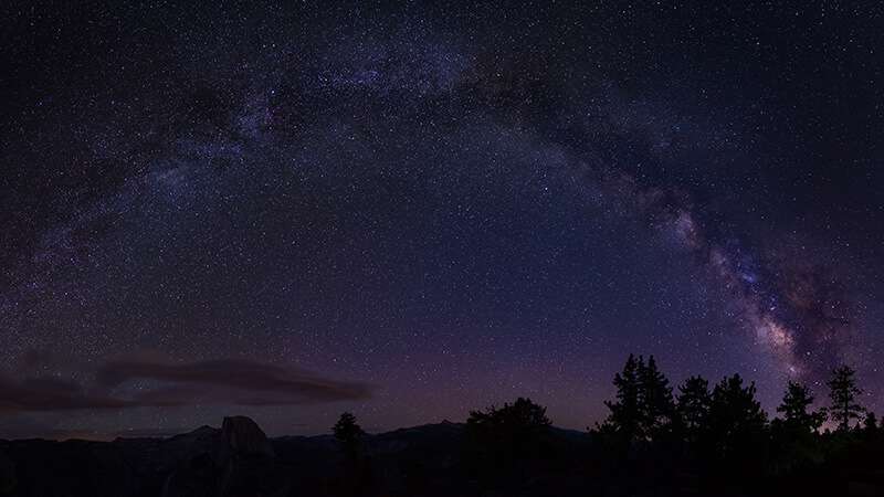 Milky Way Arch over Yosemite National Park in California