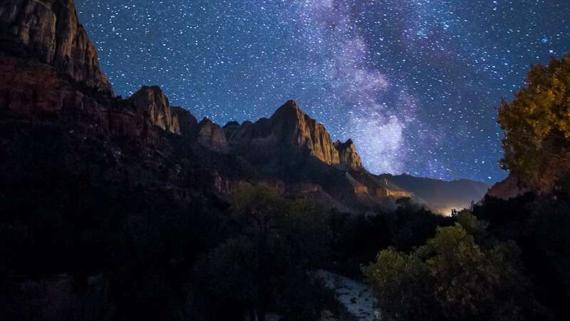 Milky Way at Zion photo credit Robbie Shade Flickr