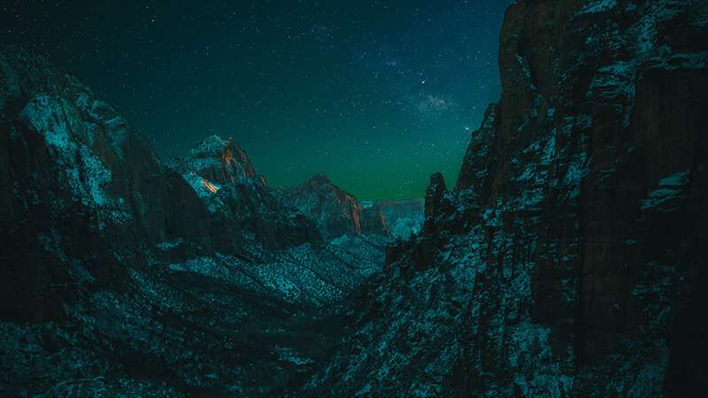 Seeing the Milky Way in the Dark Sky over Zion National Park