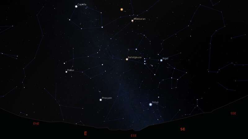 Sirius is in the Winter Hexagon with Rigel Aldebaran Capella Pollux and Procyon