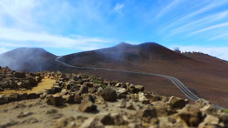 The road to the summit of Haleakala