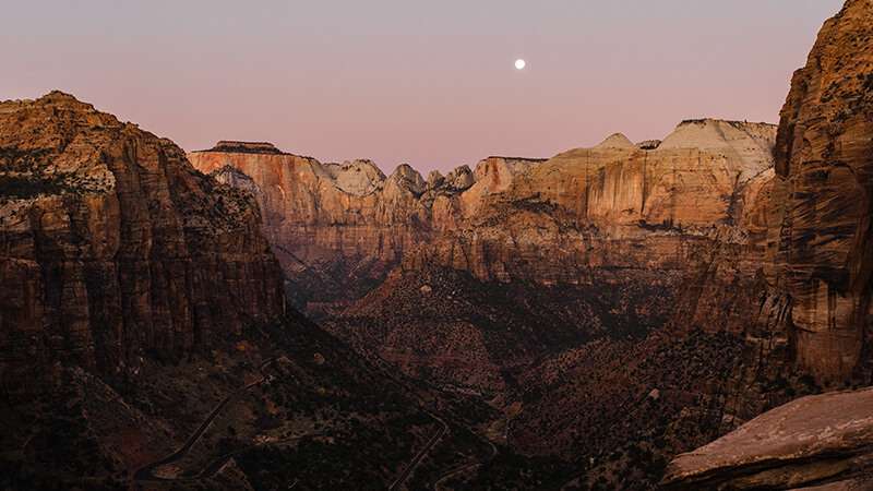 Full Moon over Zion National Park