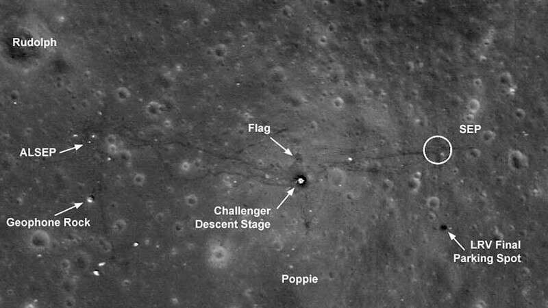 Apollo 17 Flag Location photo credit NASA GSFC ASU