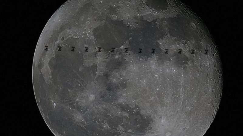 ISS lunar transit photo credit ESA Flickr 2