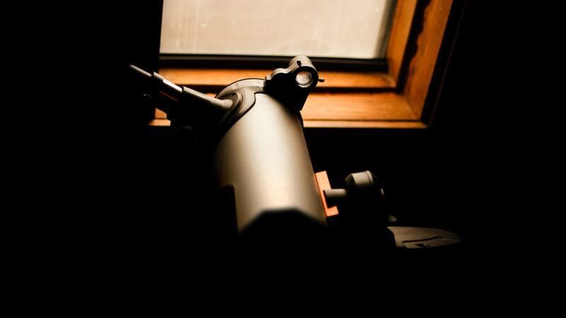 Telescope looking through skylight