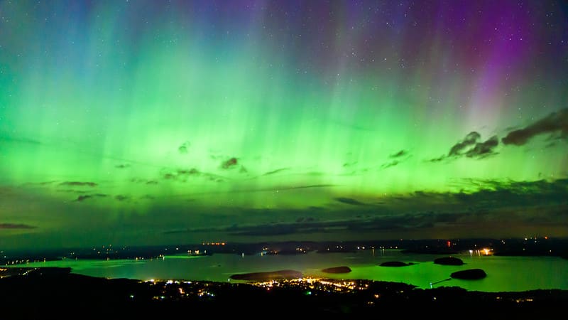 Aurora above Acadia