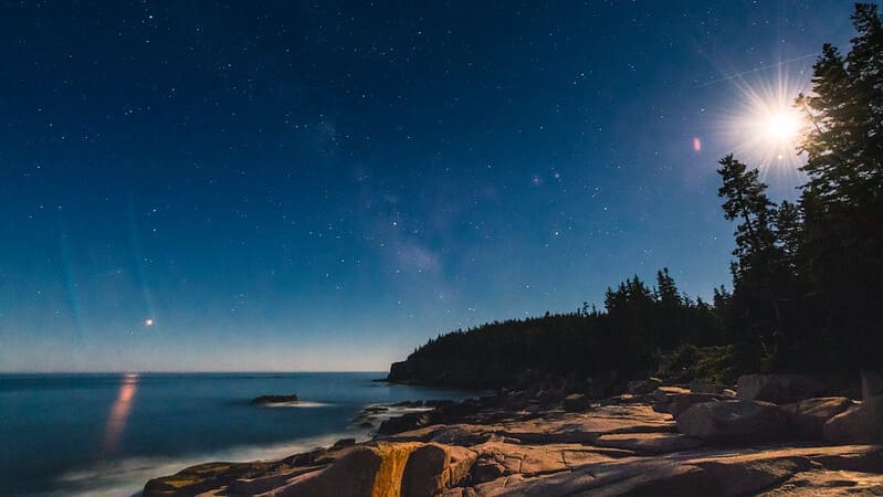 Full Moon Stargazing in Acadia photo credit Eric Kilby Flickr 1
