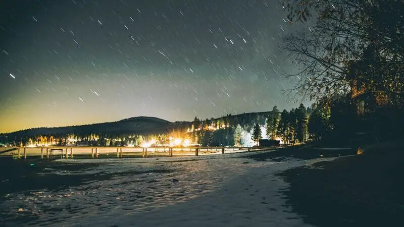 Star Trailes on Lake Tahoe Beach