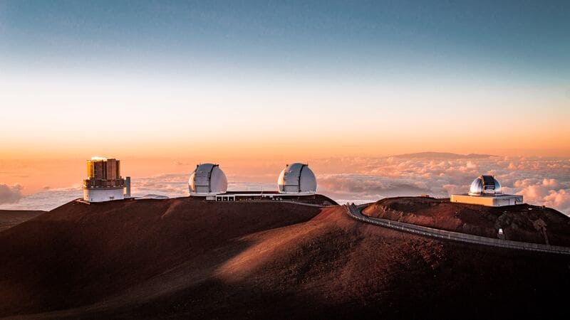 Maunakea Observatory at Sunset