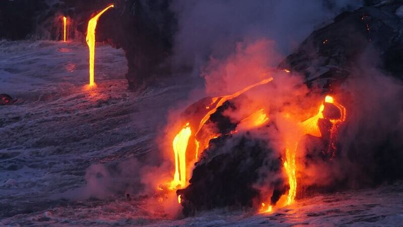 active volcanic areas