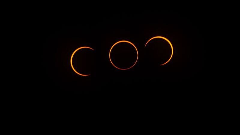 Ring of Fire Solar Eclipse Transition