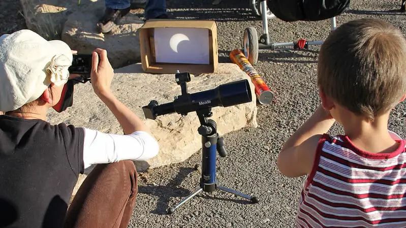 Solar Eclipse Telescope Projector photo credit Grand Canyon National Park Flickr