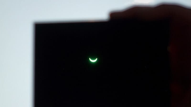 Solar Eclipse through Welding Visor photo credit fromthevalleys Flickr