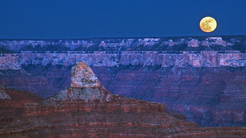 Supermoon over Grand Canyon photo credit Grand Canyon National Park Flickr