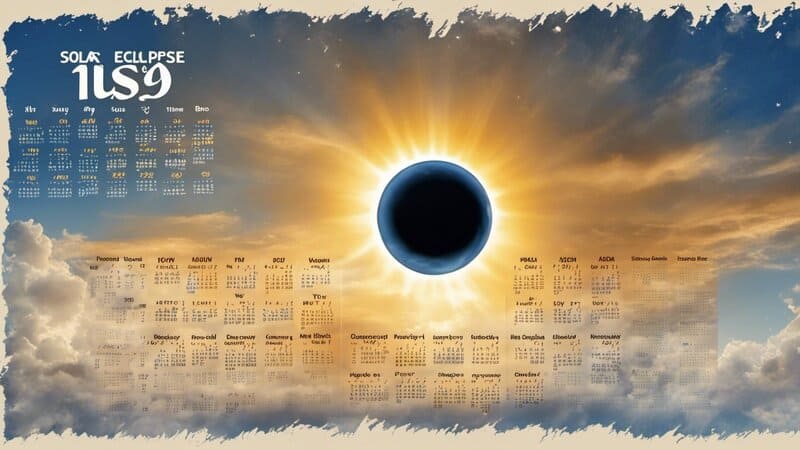 solar eclipse calendar illustration