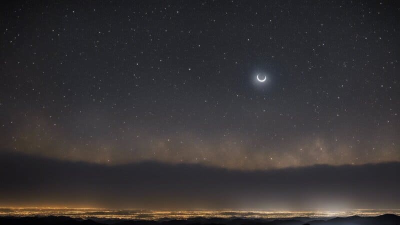 stars and solar eclipse