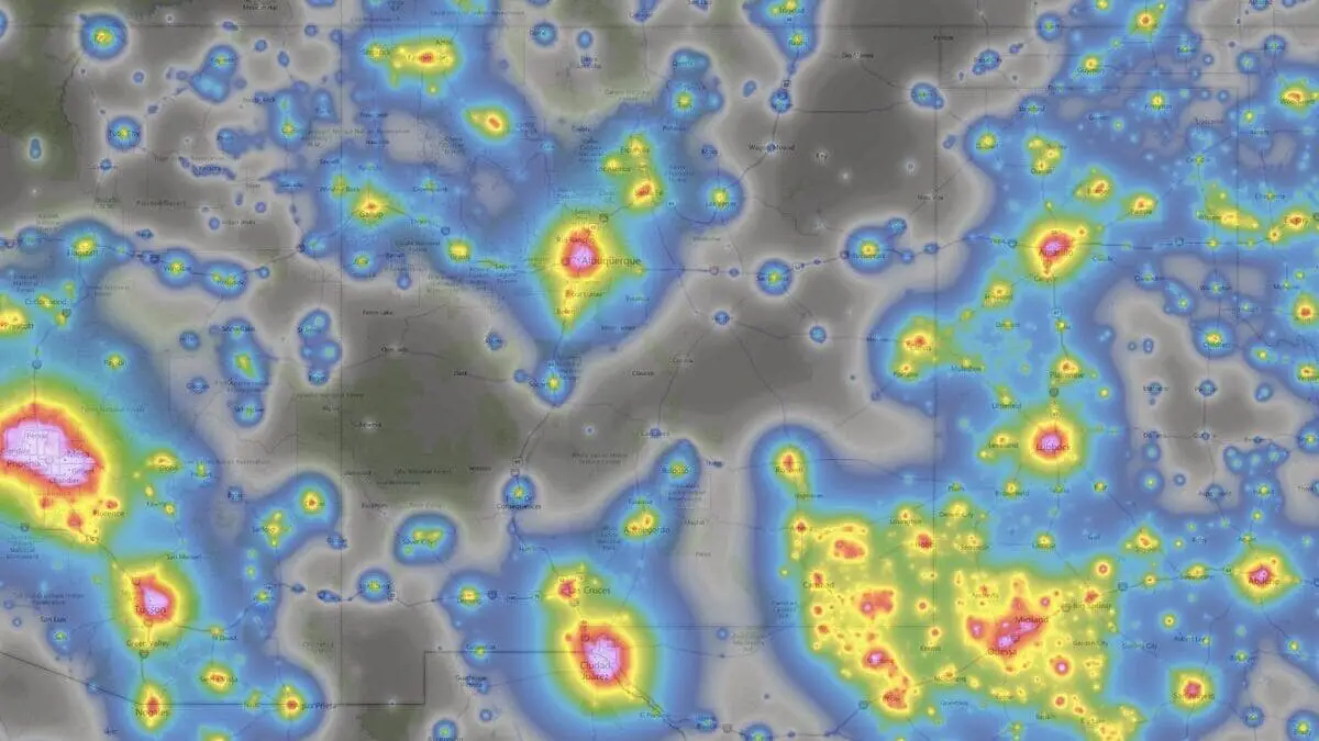 Light Pollution Map New Mexico