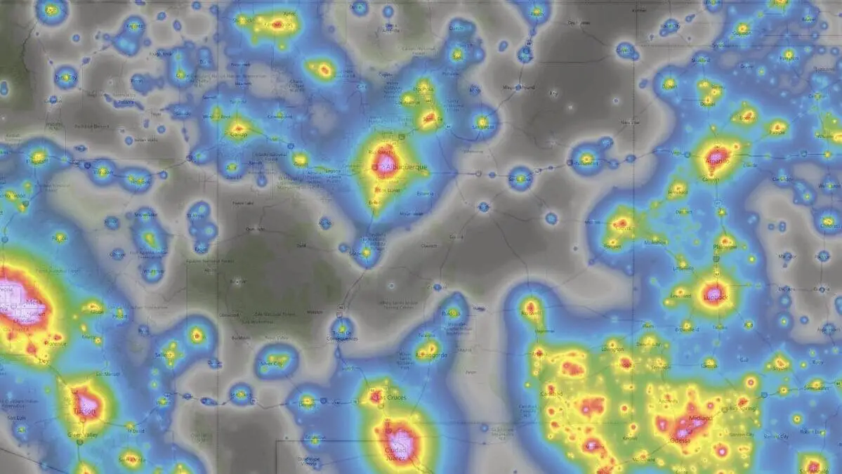 New Mexico Dark Sky Map